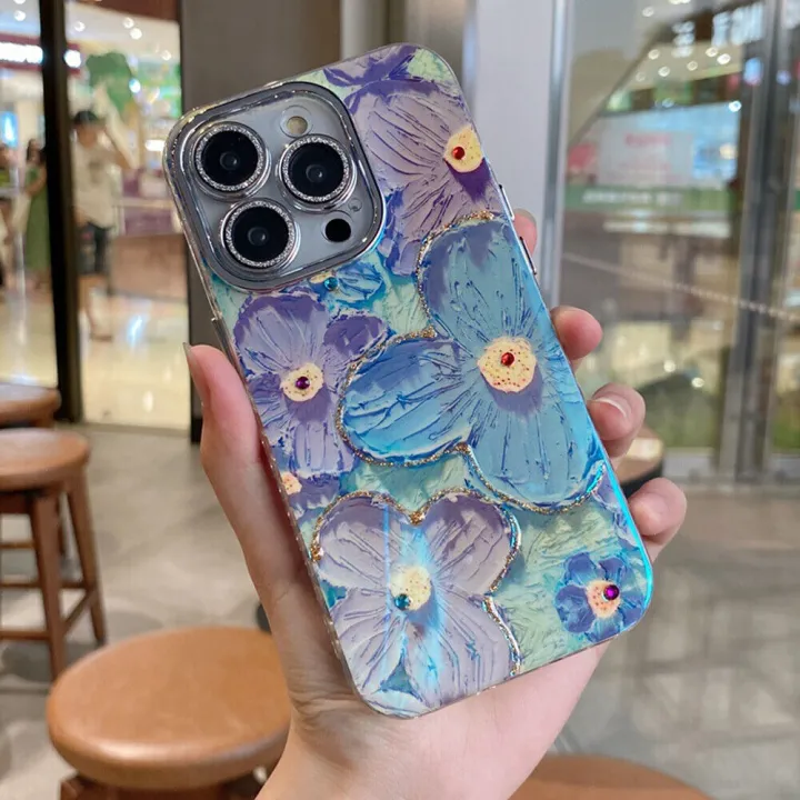 Floral 3D Gem Work Smartphone Case for iphone