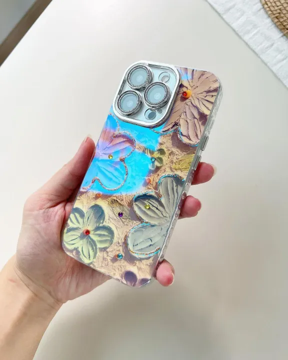 Floral 3D Gem Work Smartphone Case for iphone