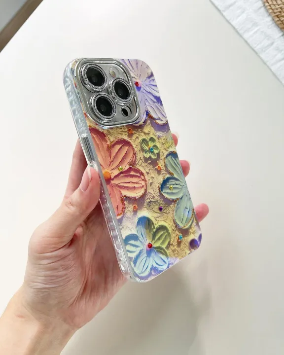 Floral 3D Gem Work Smartphone Case for iphone