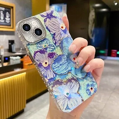 Floral 3D Gem Work Smartphone Case for iphone