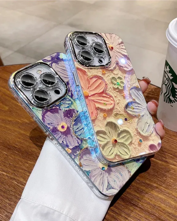 Floral 3D Gem Work Smartphone Case for iphone