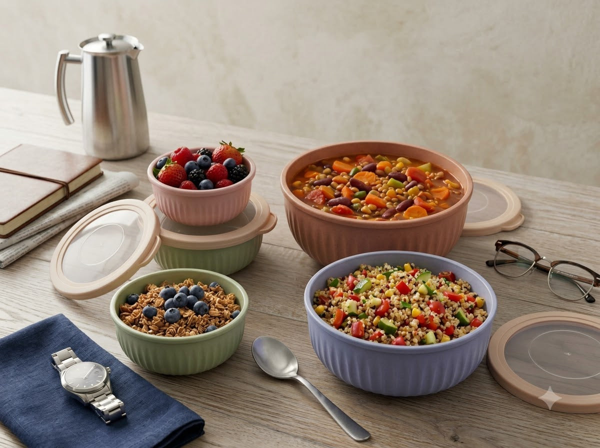 4-Piece Round Food Storage Container Set