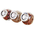 3-Piece Glass Spice & Masala Storage Jar Set