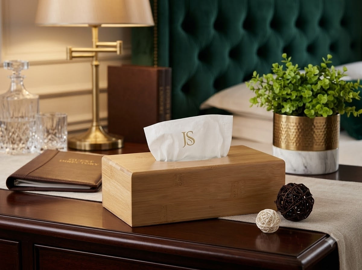Premium Wooden Tissue Box Holder