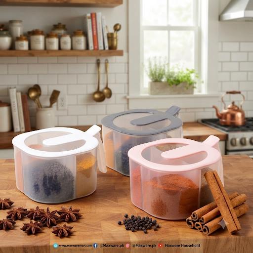 Rotating Spice Storage Container – 4 partion