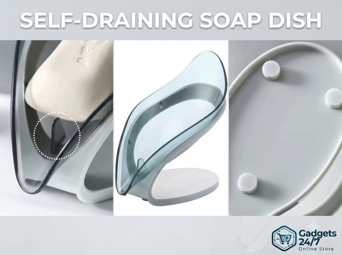 Multipurpose Bathroom Corner Shelf – Self-Draining Wall Mounted Organizer