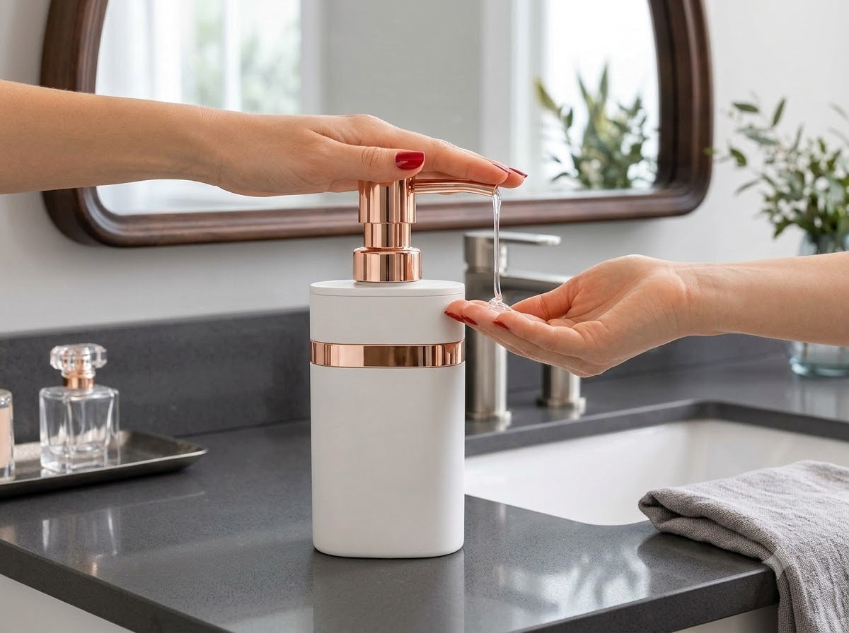 Luxury Rose Gold Liquid Soap Dispenser
