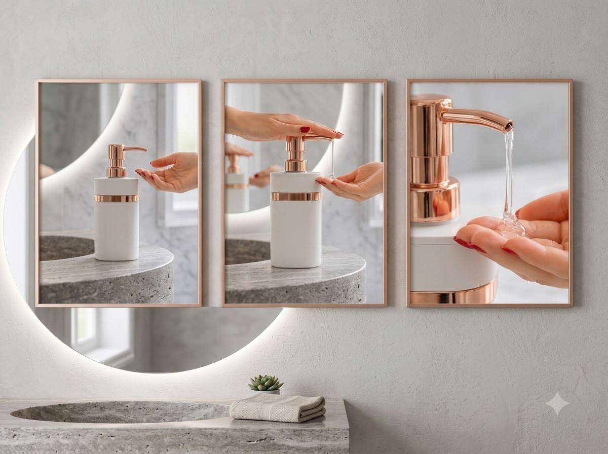 Luxury Rose Gold Liquid Soap Dispenser