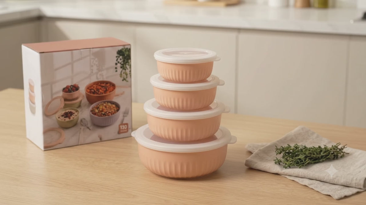 4-Piece Round Food Storage Container Set