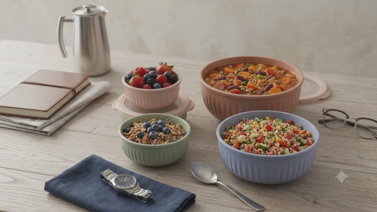 4-Piece Round Food Storage Container Set