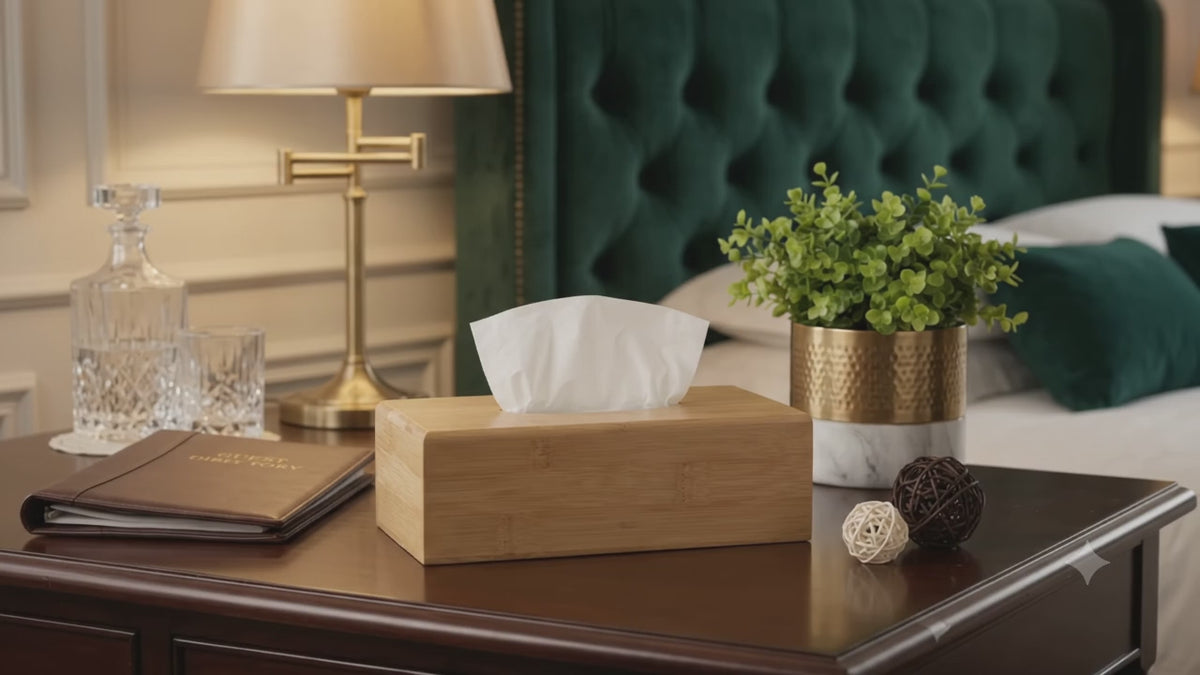 Premium Wooden Tissue Box Holder